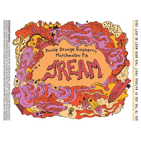 Burley Oak Double Orange Raspberry Marshmallow Pie JREAM Sour ALe by Burley Oak Craft Brewery, beer label