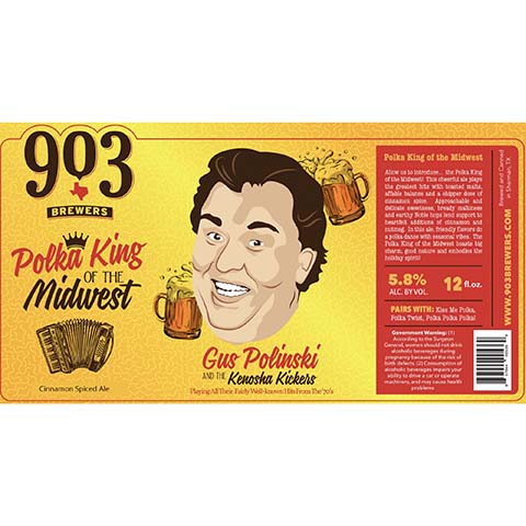 903 Brewers Polka King of the Midwest Spiced Ale by 903 Brewers, beer label