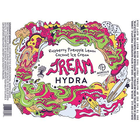 Burley Oak JREAM Hydra Sour Ale by Burley Oak Craft Brewery, beer label