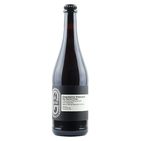 De Garde Cranberry Premiere: Gin Barrel Cuvee Sour by De Garde Brewing, beer label