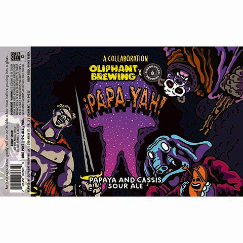 Oliphant Papa-Yah! Sour Ale by Oliphant Brewing, beer label