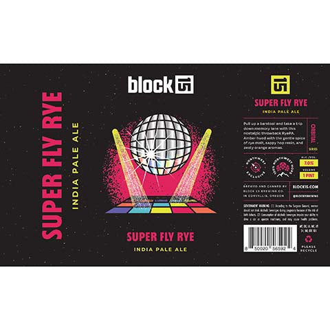 Block 15 Super Fly Rye IPA by Block 15, beer label