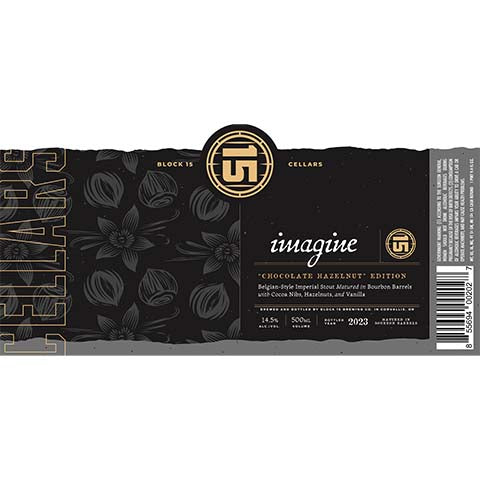 Block 15 Imagine Chocolate Hazelnut Imperial Stout by Block 15, beer label