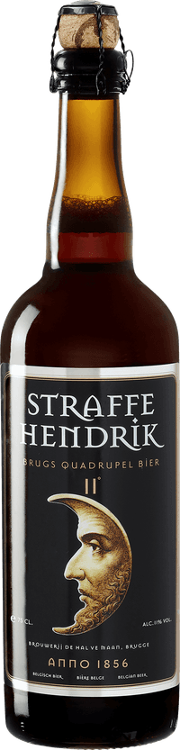 Straffe Hendrik Quadrupel by Huisbrouwerij De Halve Maan, beer label