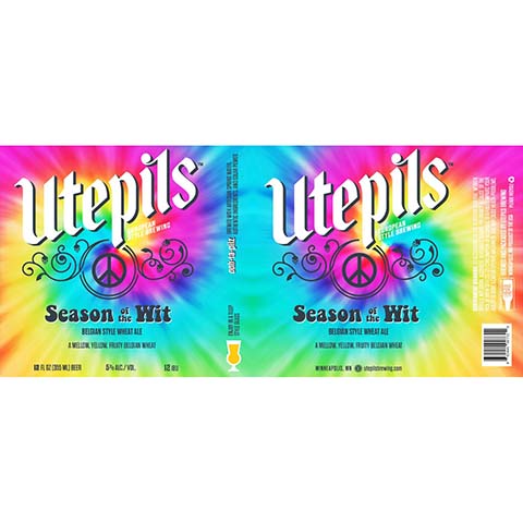 Utepils Season of the Wit Wheat Ale by Utepils Brewing Co, beer label