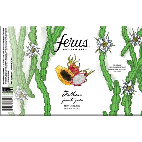 Ferus Fallen Fruit Gose Sour Ale by Ferus Artisan Ales, beer label