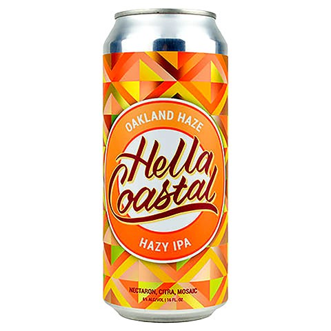 Hella Coastal Oakland Haze Hazy IPA (Nectaron Citra, Mosaic) by Hella Coastal Brewing, beer label