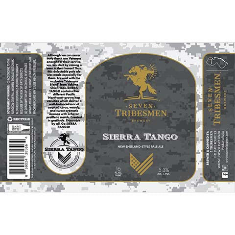 Seven Tribesmen Sierra Tango Pale Ale by 7 Tribesmen, beer label