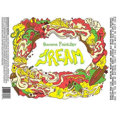 Burley Oak Banana Painkiller JREAM Sour Ale by Burley Oak Craft Brewery, beer label