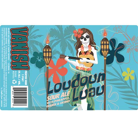 Vanish Loudoun Luau Sour Ale by Vanish Brewery, beer label