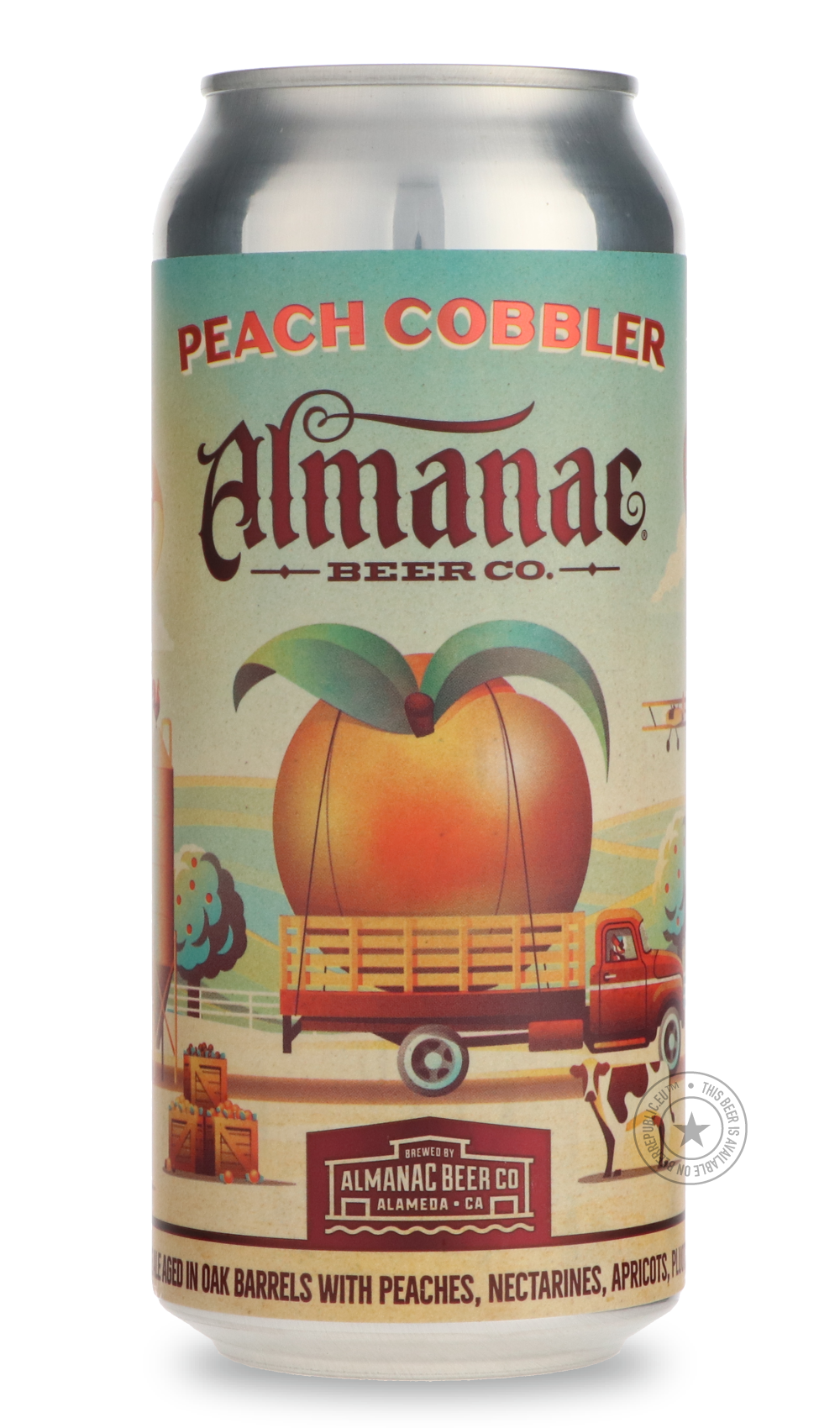 Peach Cobbler by Almanac Beer Company, beer label