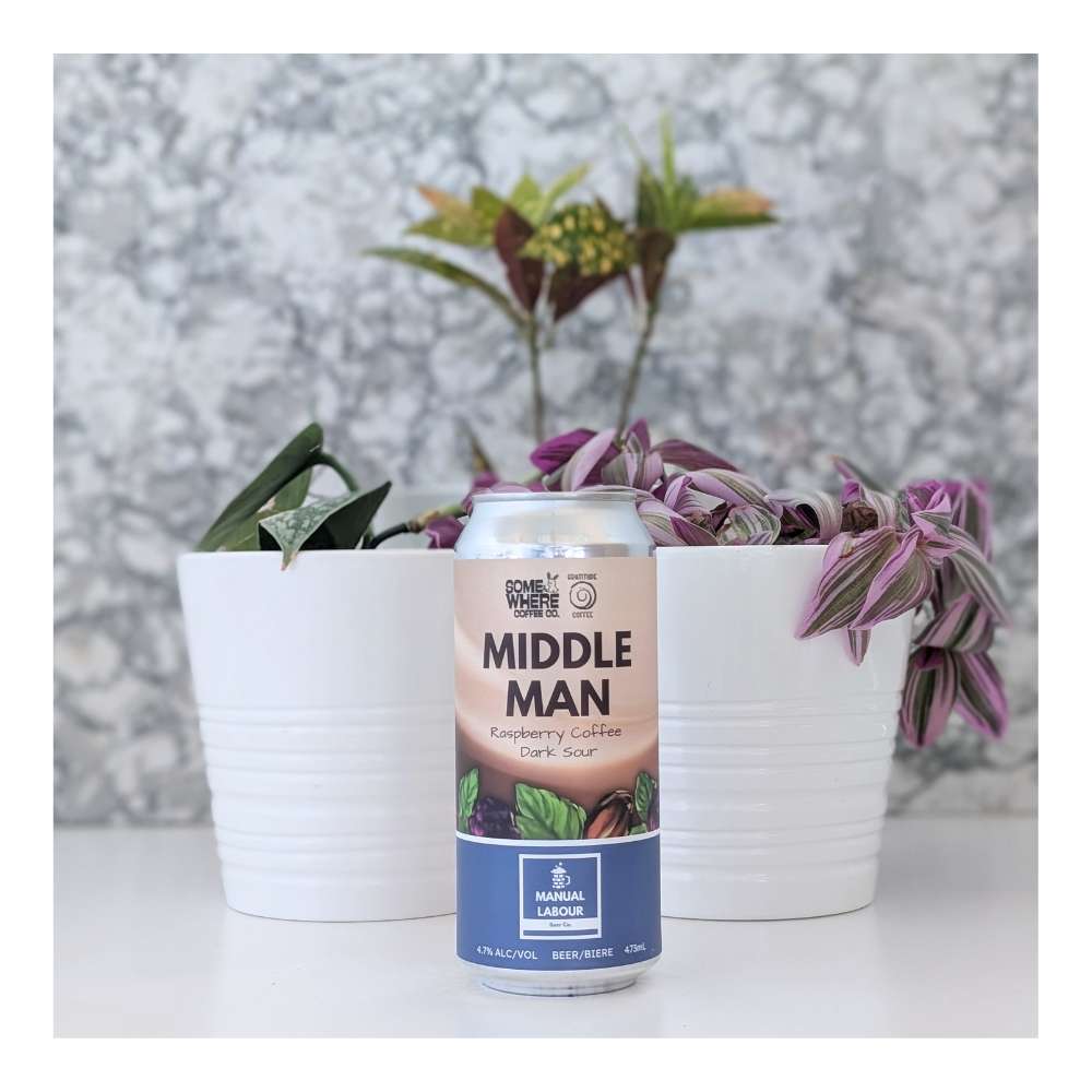 Middle Man Raspberry Coffee Dark Sour by Manual Labour Beer Co., beer label