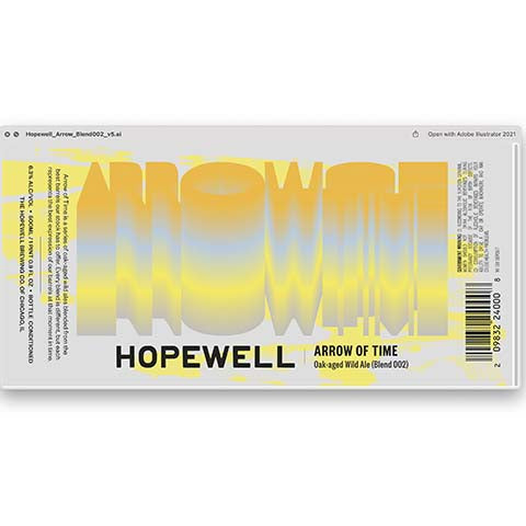 Hopewell Arrow of Time Wild Ale by The Hopewell Brewing Co., beer label