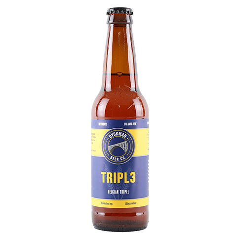 Dyckman Tripl3 Belgian Tripel by Dyckman Beer Co, beer label