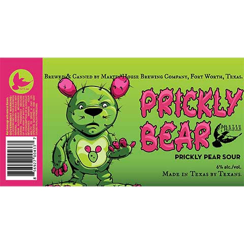 Martin House Prickly Bear Prickly Pear Sour by Martin House Brewing Company, beer label