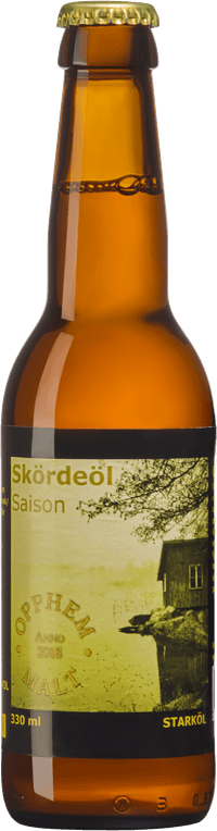Skördeöl by Opphem Malt AB, beer label