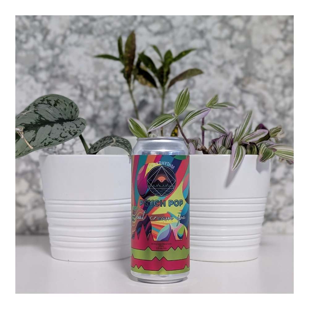 Psych Pop Oat Cream IPA by Polyrhythm Brewing, beer label
