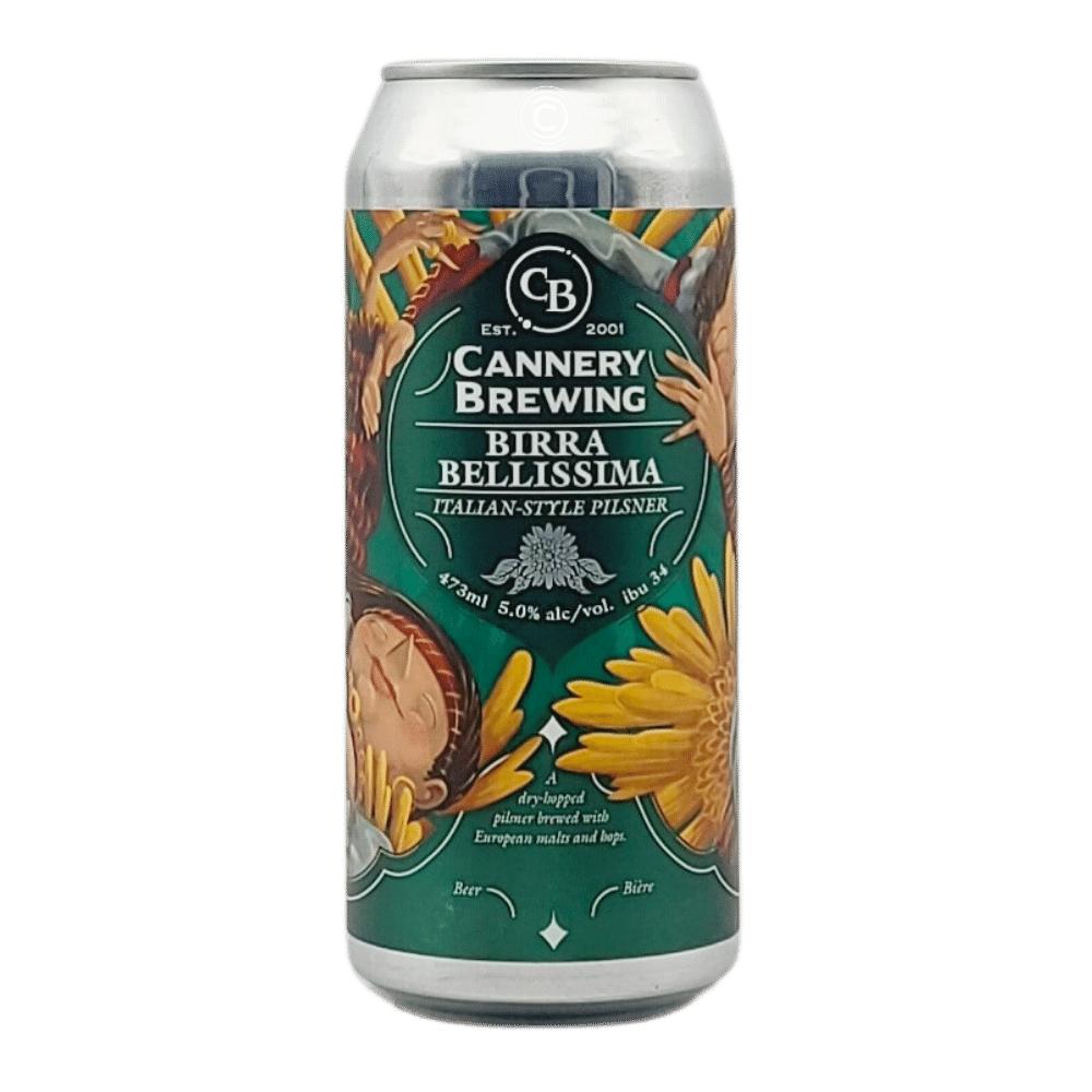 Birra Bellissima Pilsner by Cannery Brewing, beer label
