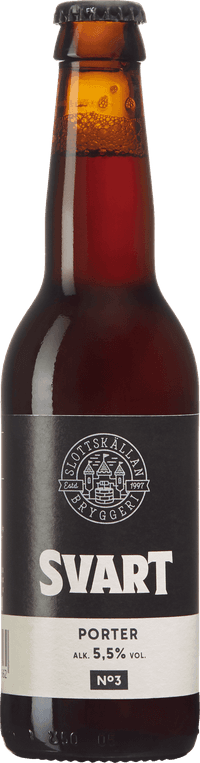 Svart by Gamla Slottskällans Bryggeri, beer label