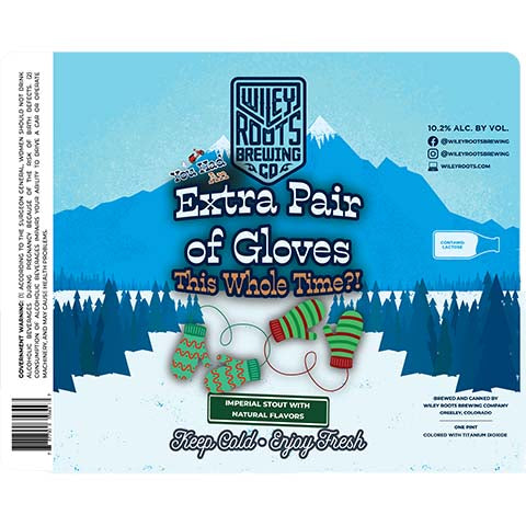 Wiley Roots Extra Pair of Gloves Stout by Wiley Roots Brewing Co, beer label