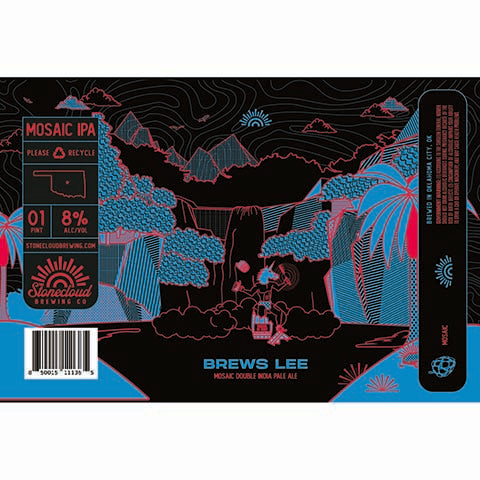 Stonecloud Brews Lee Mosaic DIPA by Stonecloud Brewing Co., beer label