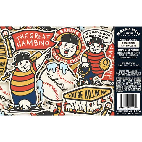 The Great Hambino Imperial Stout by Main & Mill Barrelworks, beer label