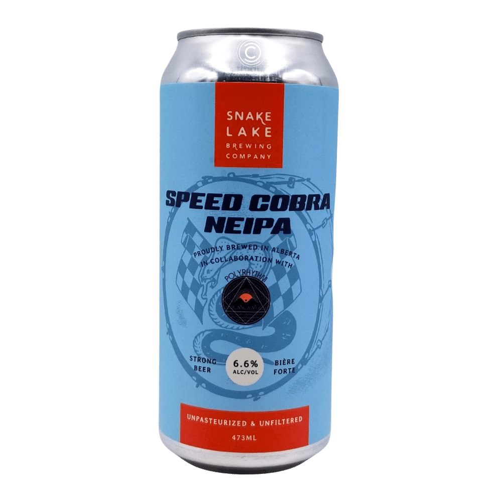 Speed Cobra Hazy IPA by Snake Lake Brewing Company x Polyrhythm Brewing, beer label