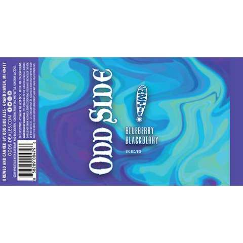 Odd Side Ales Smoothie Sour Wheat (Blueberry, Blackberry) by Odd Side Ales, beer label