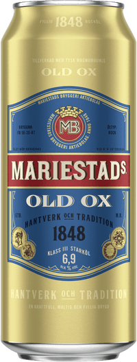 Mariestads Old Ox by Spendrups Bryggeri, beer label