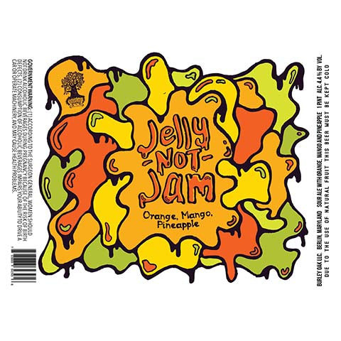 Burley Oak Jelly Not Jam Sour Ale (Orange, Mango, Pineapple) by Burley Oak Craft Brewery, beer label