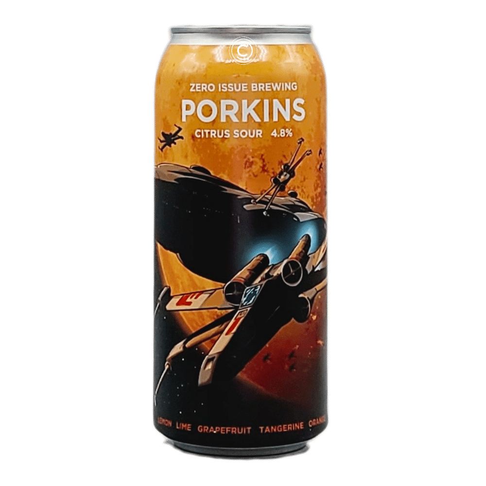 Porkins Citrus Sour by Zero Issue Brewing, beer label