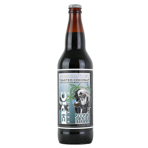 Epic Big Bad Baptist Toasted Coconut Aged Imperial Stout 2022 by Epic Brewing Company, beer label