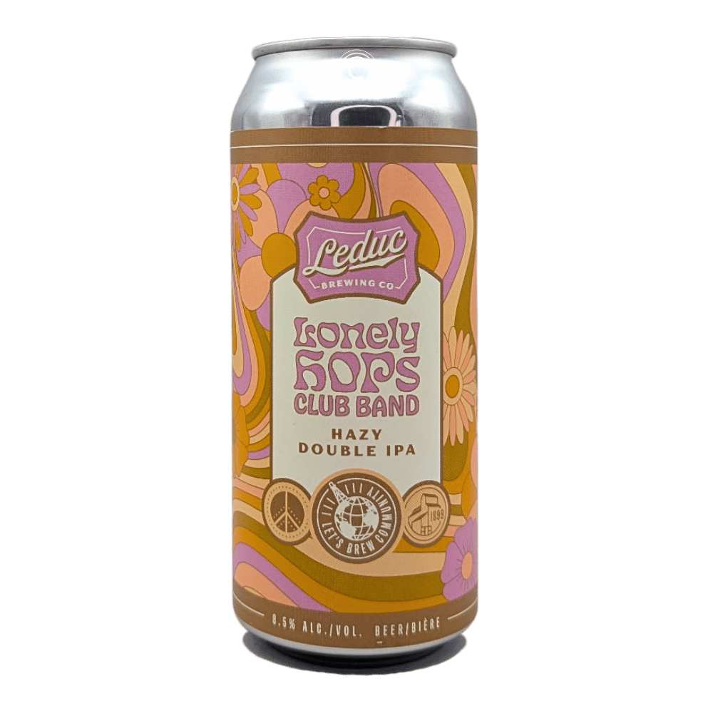 Lonely Hops Club Band Hazy Double IPA by Leduc Brewing Co., beer label
