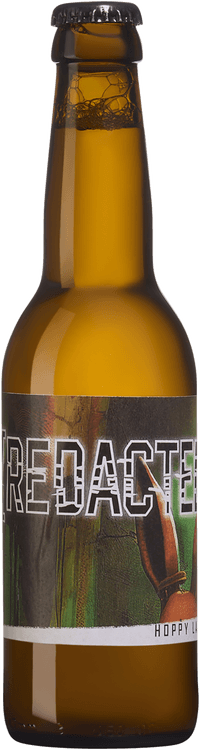 Redacted by Sad Robot Brewing Co, beer label
