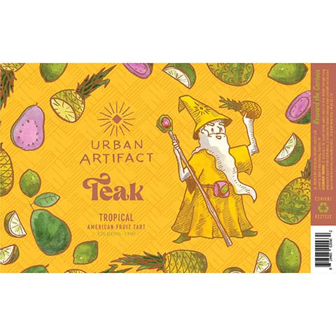 Urban Artifact Teak Tropical Fruit Tart by Urban Artifact, beer label