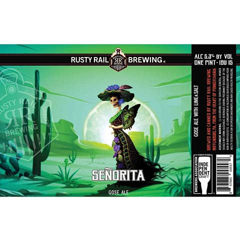 Rusty Rail Senorita Gose Ale by Rusty Rail Brewing, beer label