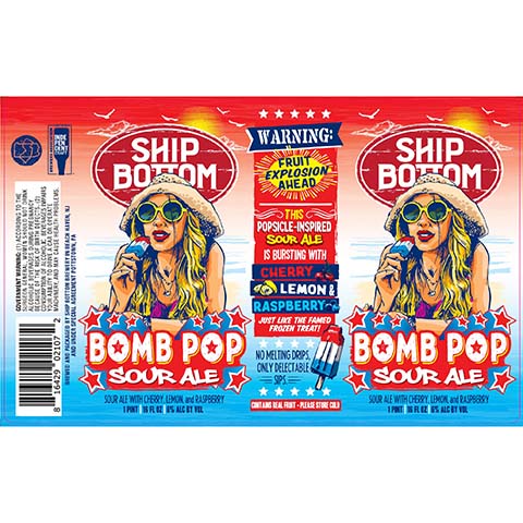 Ship Bottom Bomb Pop Sour Ale by Ship Bottom Brewery, beer label