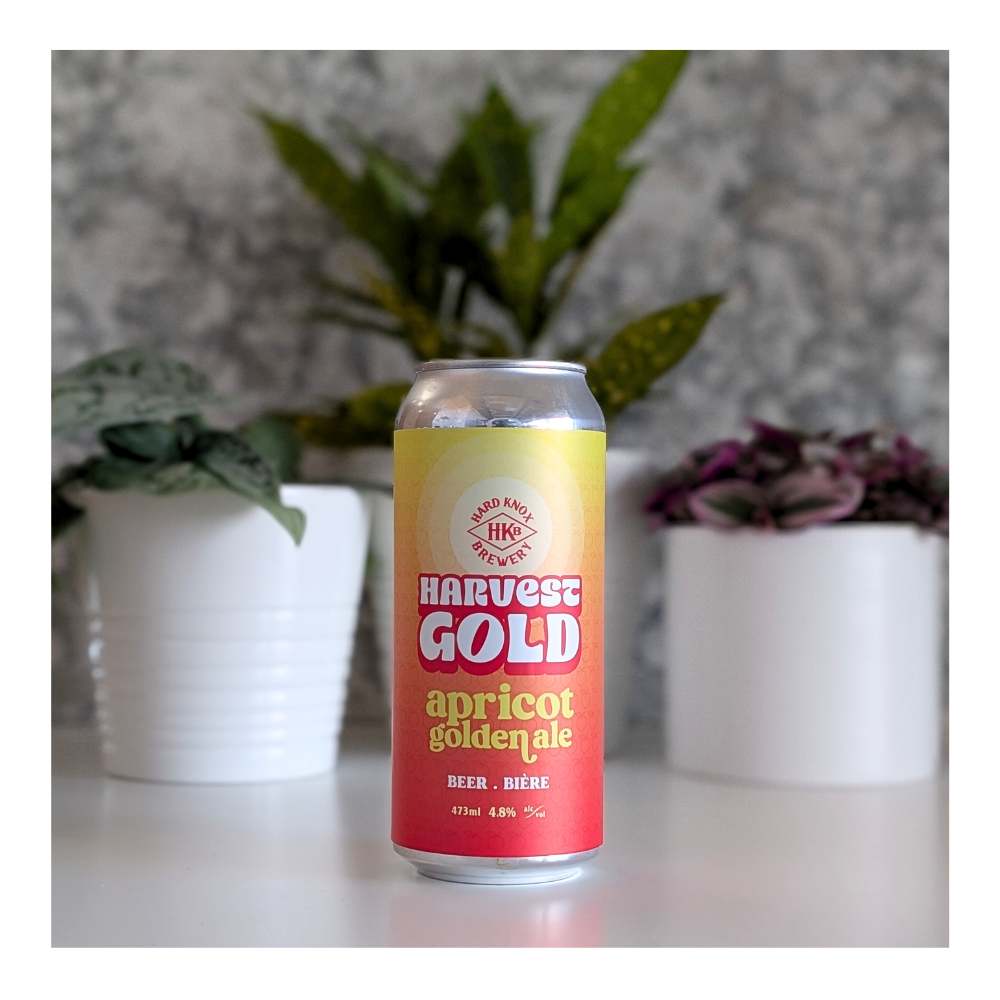 Harvest Gold Apricot Golden Ale by Hard Knox Brewing, beer label
