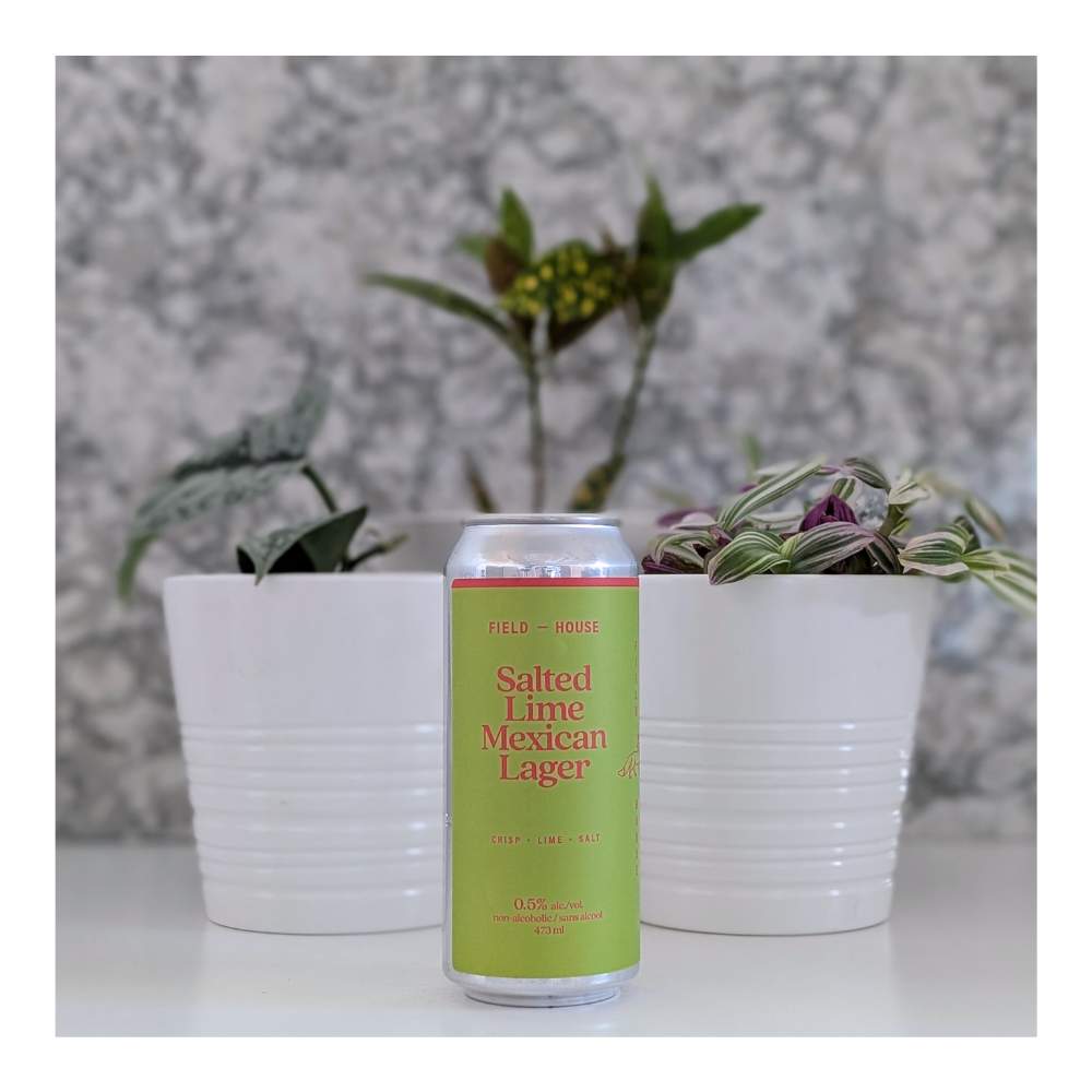 Non-Alcoholic Salted Lime Mexican Lager by Field House Brewing Co., beer label