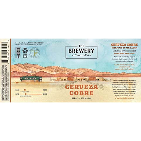 Tirrito Farm Cerveza Cobre Lager by Tirrito Farm Brewery, beer label