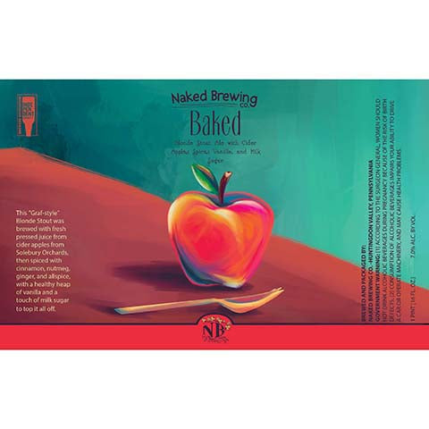 Naked Brewing Baked Blonde Stout Ale by Naked Brewing Co, beer label