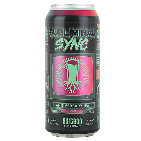 Burgeon Subliminal Sync IPA by Burgeon Beer Company, beer label