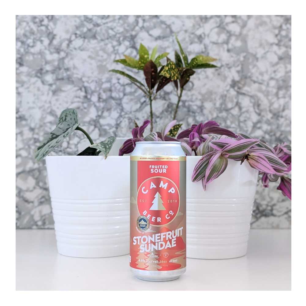 x Wander Brewing Stonefruit Sundae Sour by Camp Beer Co., beer label