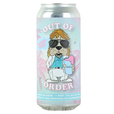 RAR Out Of Order Miami Vice Sour Ale by RAR Brewing, beer label