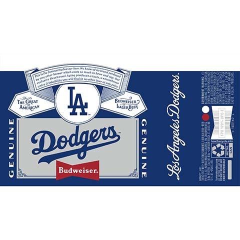 Budweiser LA Dodgers by Anheuser-Busch, beer label