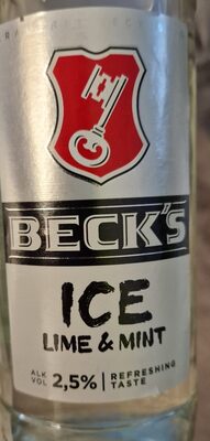 Beck's Ice - Lime & Mint by Beck's, beer label