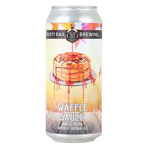 Rusty Rail Waffle Sauce - Maple Pecan Imperial Brown Ale by Rusty Rail Brewing, beer label