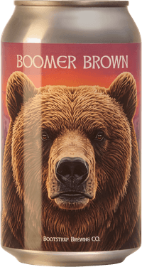 Boomer Brown by Bootstrap Brewing, beer label