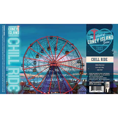 Coney Island Chill Ride IPA by Coney Island Beer, beer label