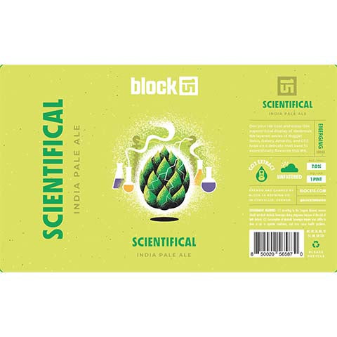 Block 15 Scientifical IPA by Block 15, beer label